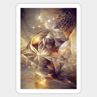 Golden abstract geometry Sticker